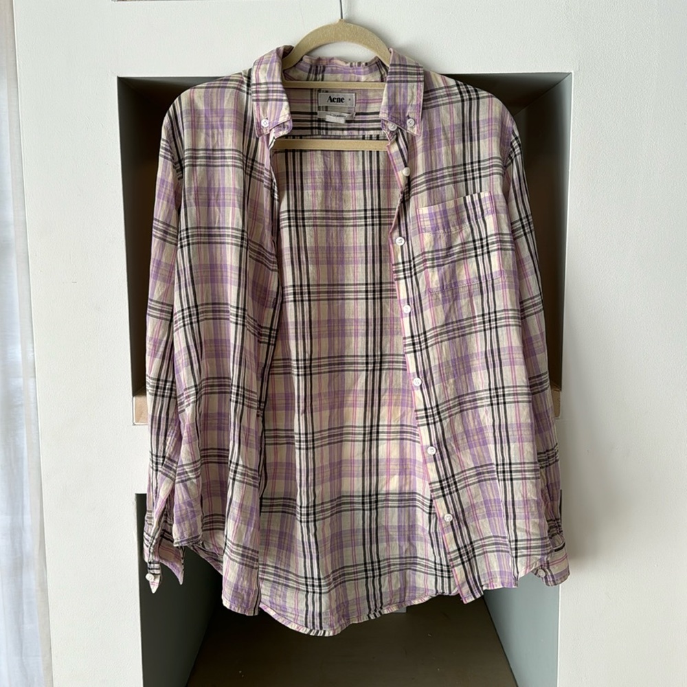 SOLD OFFLINE / Not Available. Acne button down / flannel style